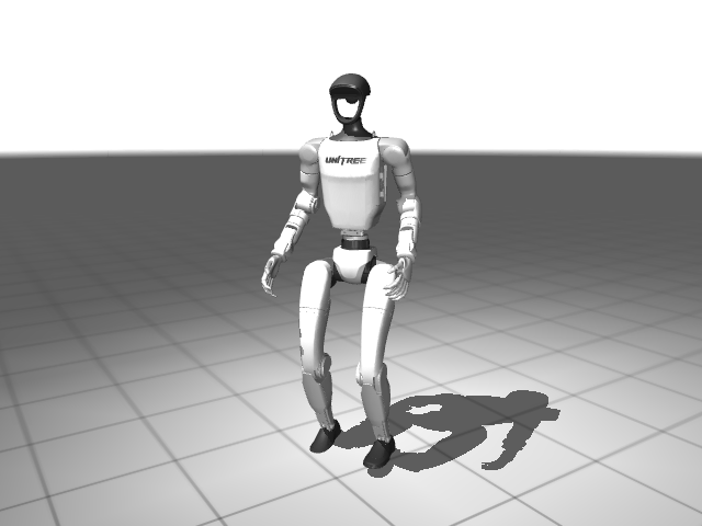 G1 flat terrain MuJoCo Playground demo